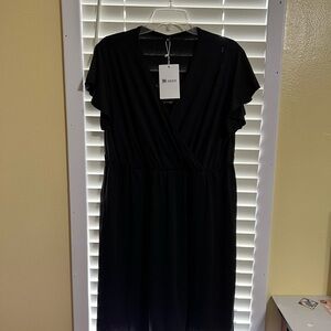 Maternity Black Midi Dress